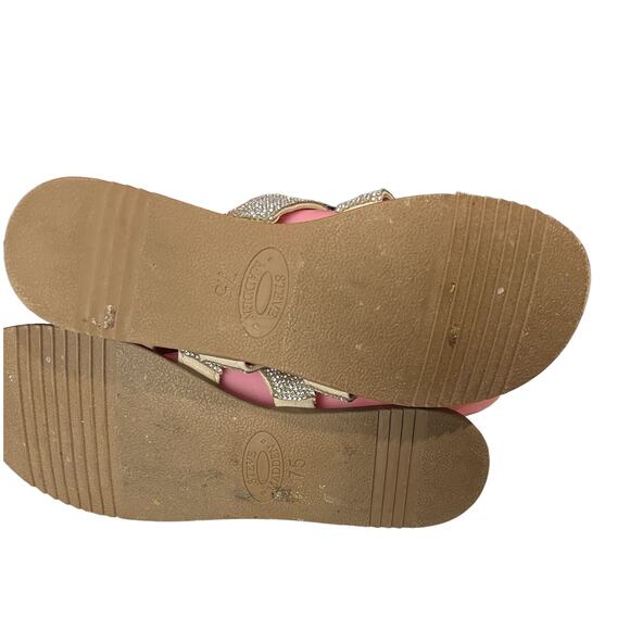 STEVE MADDEN ‘Melzy’ 3 Strap Rhinestone Sandals 7.5M Formal Bling NightOut - Picture 9 of 12